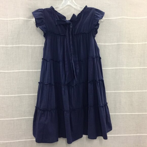 Altar’d State Navy Short Sleeve Ruffle Dress Size Medium - Picture 3 of 3